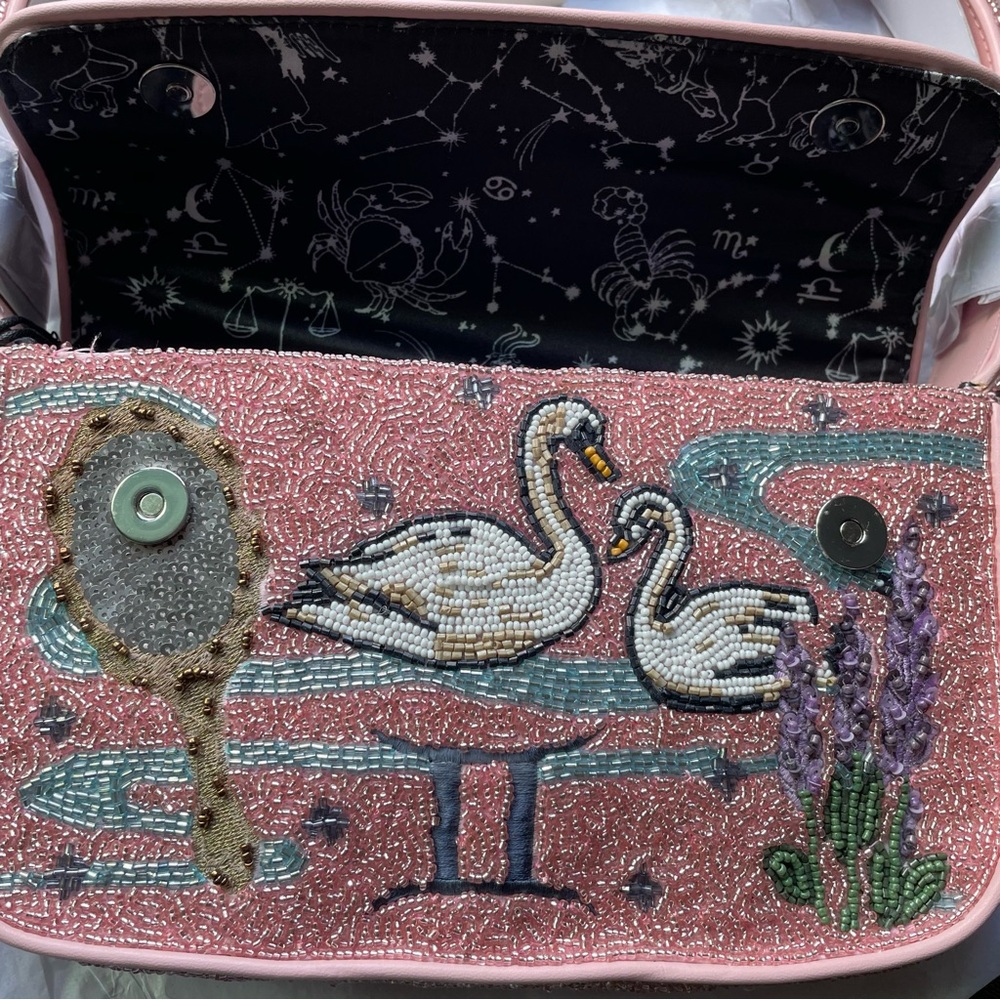 STAUD BEADED ZODIAC TOMMY BAG GEMINI - Picture 9 of 10